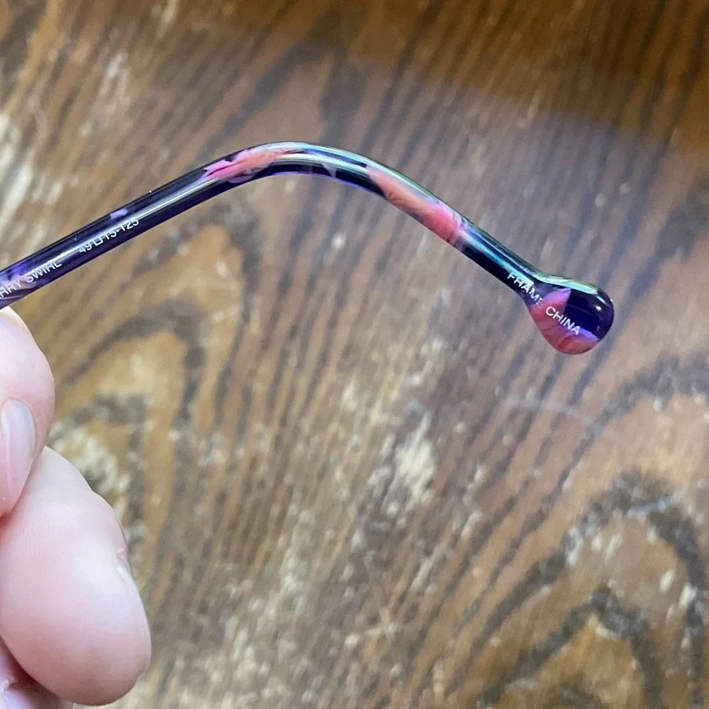 Lisa Loeb Eyeglass FRAMES ONLY Hula Hoop 9 Blueberry Swirl 49-15-125